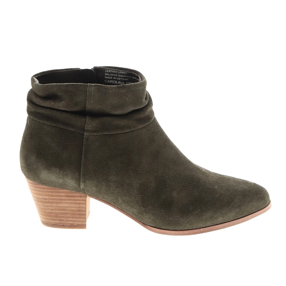 Violet & Red women's Cupid Suede Bootie Olive Size 9